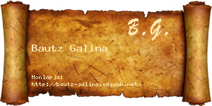 Bautz Galina névjegykártya